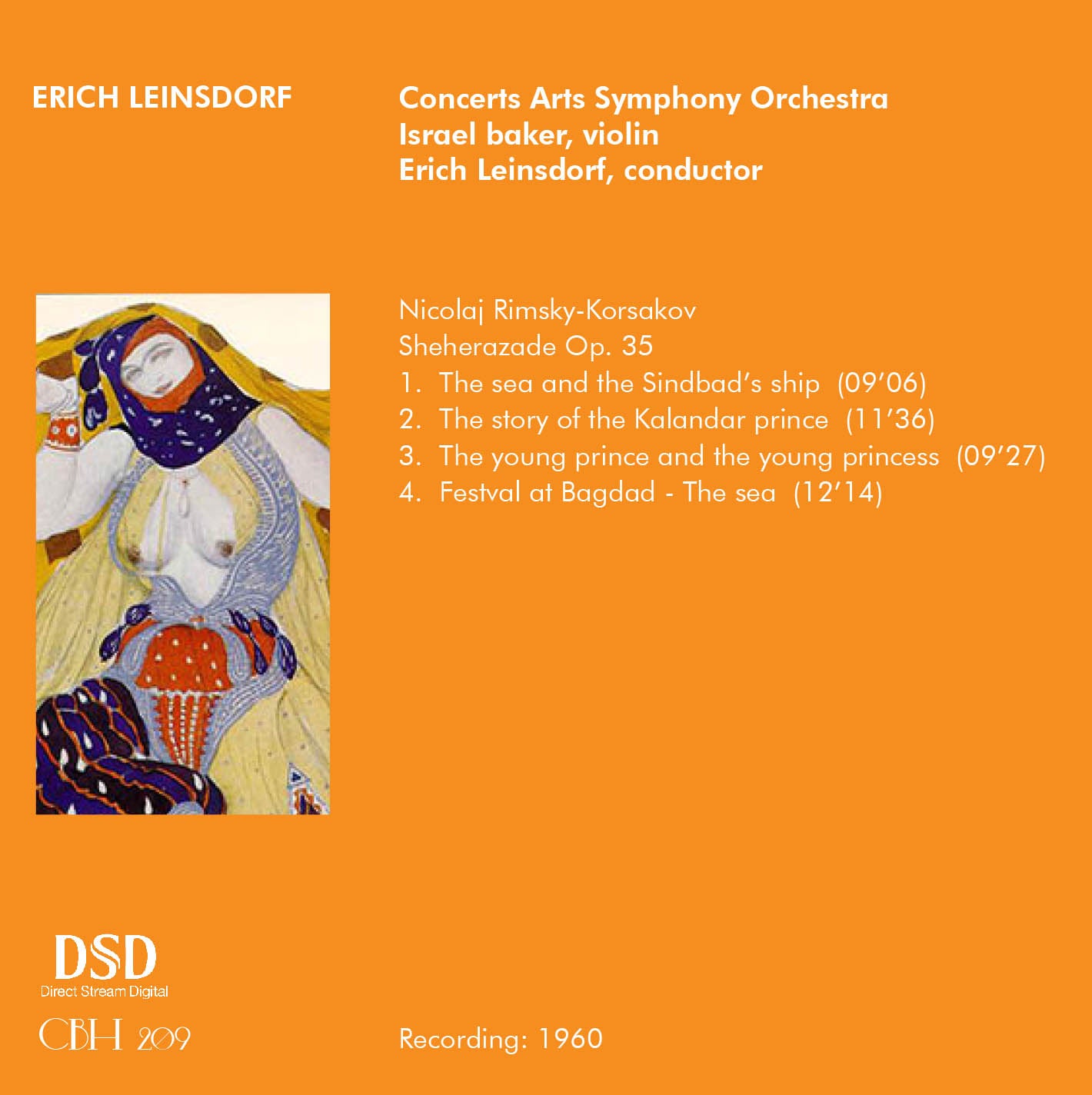 Rimsky-Korsakov Sheherazade - Erich Leinsdorf Concerts Arts Symphony Orchestra Israel baker, violin